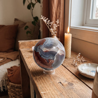 Natural Agate Sphere Unique #1 from Stonebridge Imports