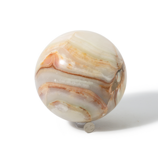 Banded Aragonite Sphere Unique #1 - 7 5/8" from The Rock Space