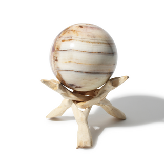 Banded Aragonite Sphere Unique #2 - 4" from The Rock Space