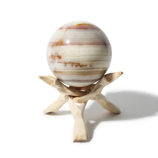 Banded Aragonite Sphere Unique #4 - 4" from The Rock Space