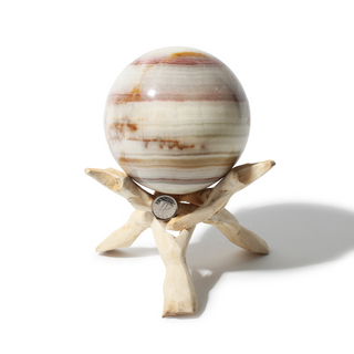 Banded Aragonite Sphere Unique #4 - 4" from The Rock Space
