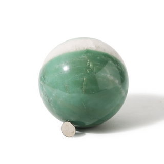 Green Aventurine Bi-Colour Sphere Unique #1 - 5 5/8" from Stonebridge Imports