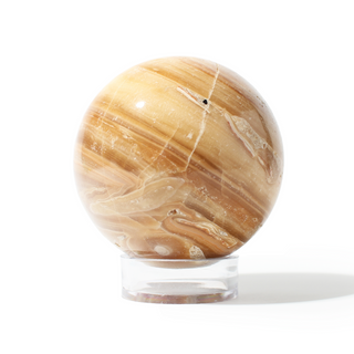 Golden Calcite Sphere Unique #1 - 3 1/8" from The Rock Space