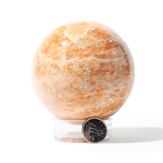 Orange Calcite Sphere Unique #9 - 3" from The Rock Space