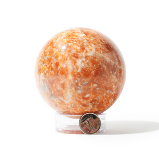 Orange Calcite Sphere Unique #10- 3 1/8" from The Rock Space