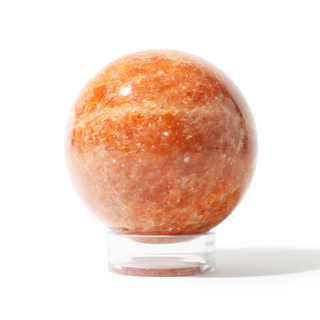 Orange Calcite Sphere Unique #11 - 3" from The Rock Space