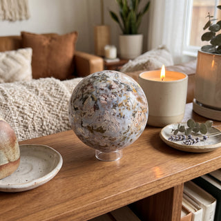 Sea Jasper Sphere Unique #1 from The Rock Space
