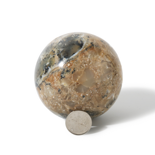 Dendritic Opal Sphere Unique #1 - 3 3/8" from Stonebridge Imports