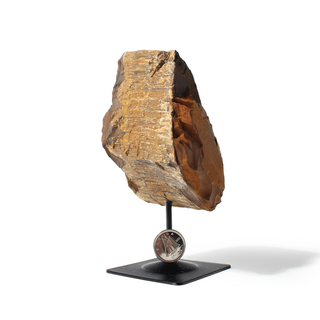 Tiger Eye on Metal Stand - 3 3/4" to 6 1/4"