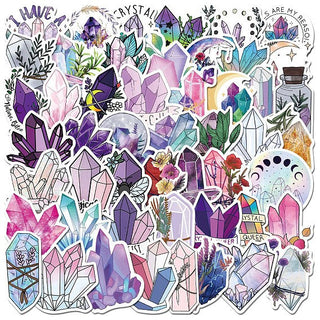 Crystal Cluster Sticker - Pack of 50    from The Rock Space