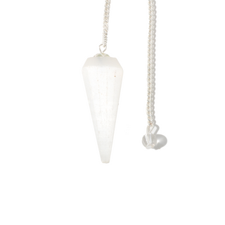 Selenite Pendulum 12 Facets & Bead    from Stonebridge Imports