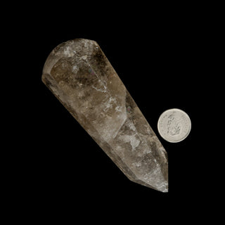 Smoky Quartz A Pointed Massage Wand - Small #1 - 1 1/2" to 2 1/2"    from The Rock Space