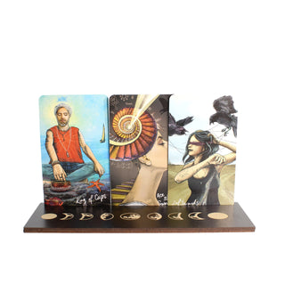 Moon Phase Tarot Card Holder - Type 2 (8" x 3") from The Rock Space