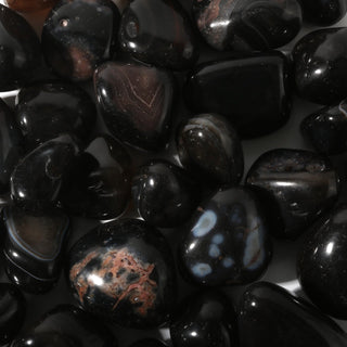 Agate Black Tumbled Stones from The Rock Space