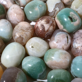 Green Flower Agate Tumbled Stone    from Stonebridge Imports