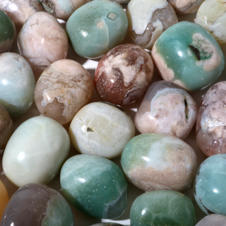 Green Flower Agate Tumbled Stone from The Rock Space