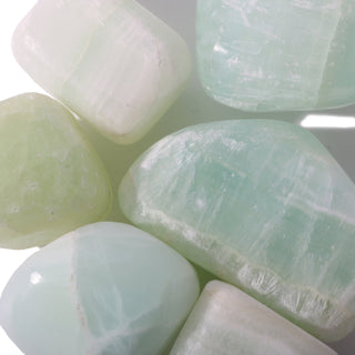 Pistachio Green Calcite Tumbled Stones from The Rock Space