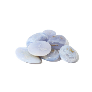 Blue Chalcedony Tumbled Stones from The Rock Space