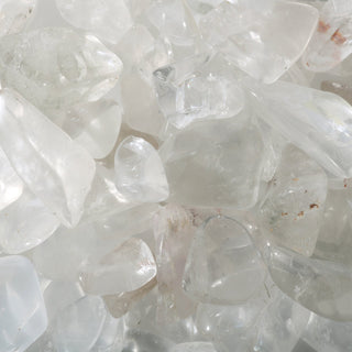 Clear Quartz B Tumbled Stones - Semi-Polished from The Rock Space