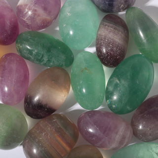 Fluorite Rainbow Tumbled from The Rock Space