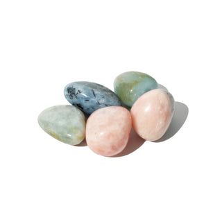 Morganite and Aquamarine Tumbled Stones Large from Stonebridge Imports