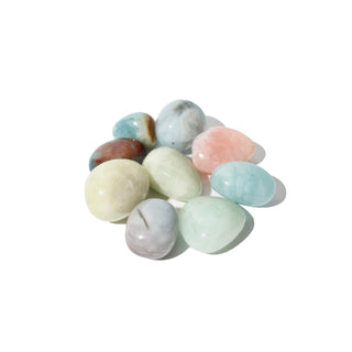 Morganite and Aquamarine Tumbled Stones Medium from Stonebridge Imports