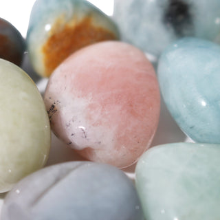Morganite and Aquamarine Tumbled Stones from Stonebridge Imports