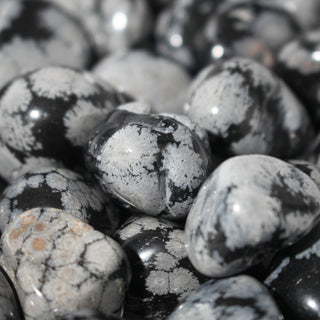 Obsidian Snowflake Tumbled Stones from The Rock Space
