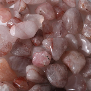 Strawberry Quartz Tumbled Stones    from Stonebridge Imports