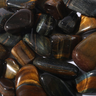 Multi-Colour Tiger Eye Tumbled Stones - South Africa from The Rock Space