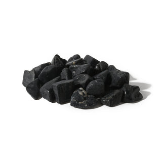 Black Tourmaline Tumbled Stones (Semi Polished) Large from The Rock Space