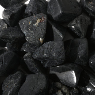 Black Tourmaline Tumbled Stones B - Free Form - 1lb from The Rock Space