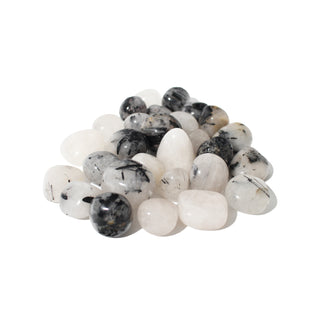 Tourmalinated Quartz Tumbled Stones Medium from The Rock Space