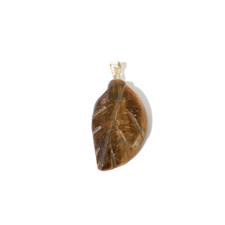 Tiger Eye B Leaf Pendant - Pack of 5    from Stonebridge Imports