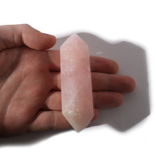 Rose Quartz A Double Terminated Massage Wand - Extra Large #1 - 2 1/2" to 3 3/4"    from The Rock Space