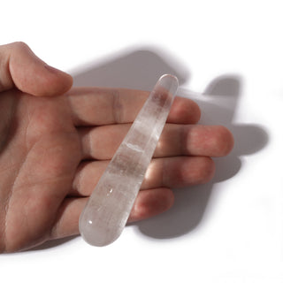 Clear Quartz A Rounded Massage Wand - Medium #2 - 3" to 4"    from The Rock Space