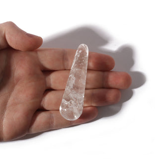 Clear Quartz A Rounded Massage Wand - Small #2 - 2 1/2" to 3 1/2" from The Rock Space