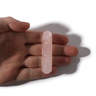Rose Quartz A Pointed Massage Wand - Small #2 - 2 1/2" to 3 1/2" from The Rock Space