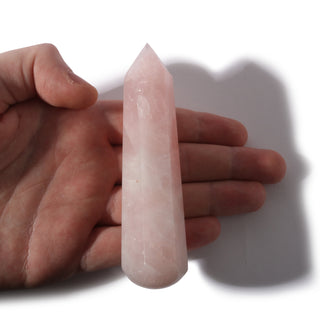 Rose Quartz A Pointed Massage Wand - Extra Large #2 - 3 3/4" to 5 1/4"    from The Rock Space