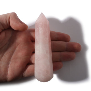 Rose Quartz A Pointed Massage Wand - Extra Large #2 - 3 3/4" to 5 1/4" from The Rock Space
