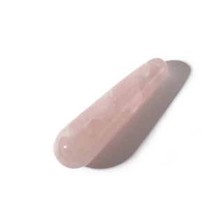 Rose Quartz A Rounded Massage Wand - Small #3 - 3 1/2 to 4 1/2"    from The Rock Space