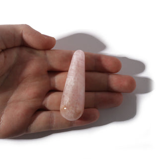 Rose Quartz A Rounded Massage Wand - Small #2 - 2 1/2" to 3 1/2" from The Rock Space