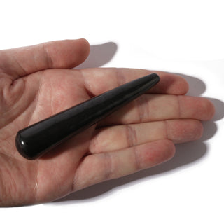 Shungite Rounded Massage Wand - Small #3 - 3 1/2" to 4 1/2" from The Rock Space