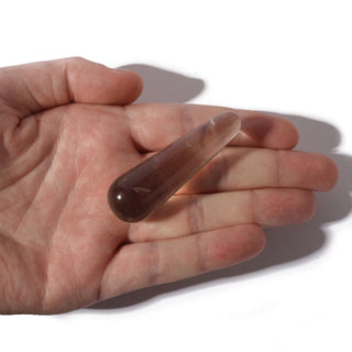 Smoky Quartz A Round Massage Wand - Small #2 - 2 1/2" to 3 1/2" from The Rock Space