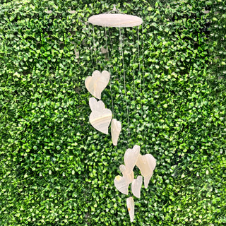 White Onyx - Hearts - Wind Chime from The Rock Space