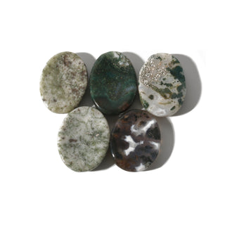 Green Tree Agate Worry Stone - Pack of 5 from The Rock Space