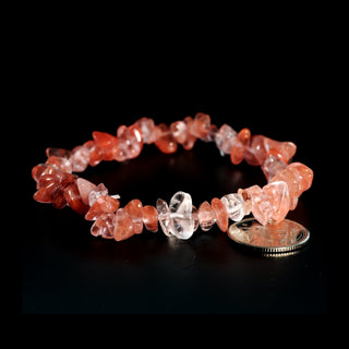 Cherry Quartz Bead Bracelet    from Stonebridge Imports