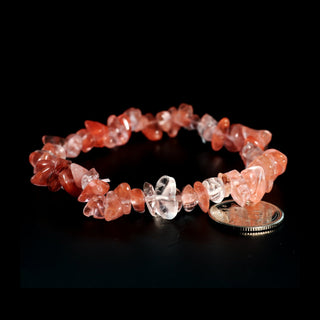 Cherry Quartz Bead Bracelet from The Rock Space