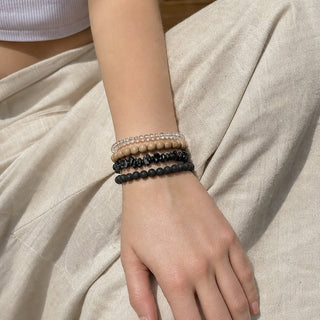 Agate Black Chip Bracelet (Enhanced) from Stonebridge Imports