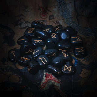 Agate Black Runes Set    from The Rock Space